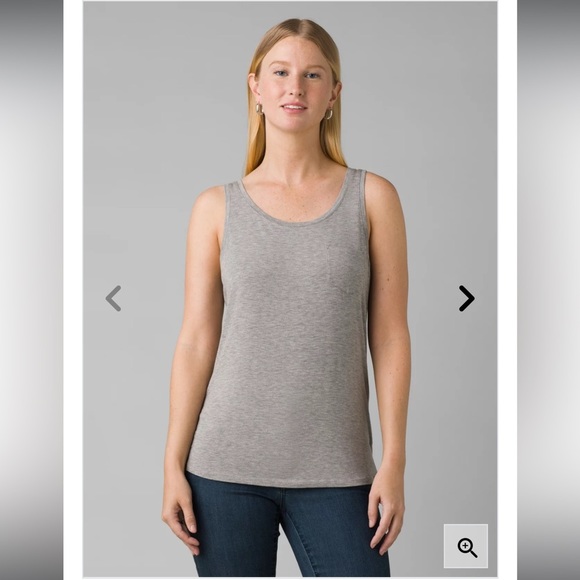 Prana Tops - NWT PrAna Foundation Scoop Neck Tank Heather Grey Size Women’s Small